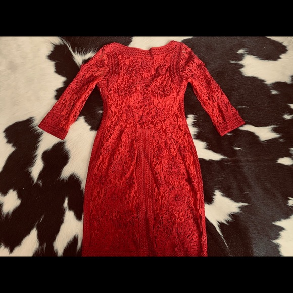 Red Lace Sue Wong Dress - Picture 4 of 6